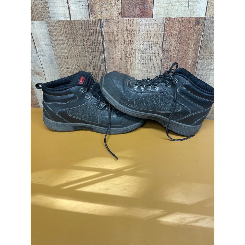 Orthofeet Granite Mens 12 D Black Leather Waterproof Work Boots 488